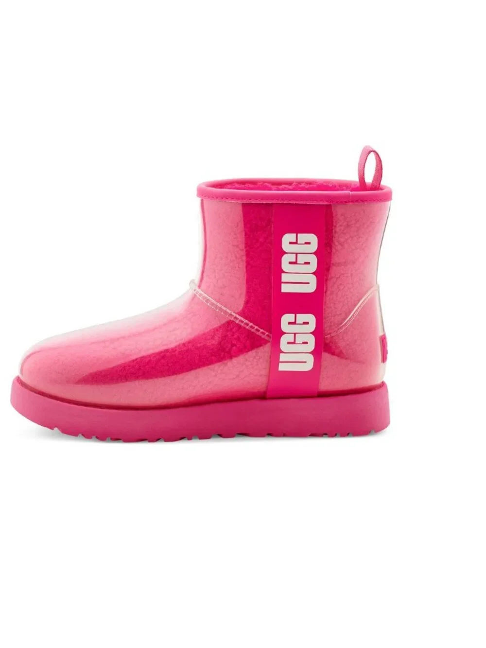 UGG Sz. 6 Taffy Pink Classic Clear Mini Waterproof Boot